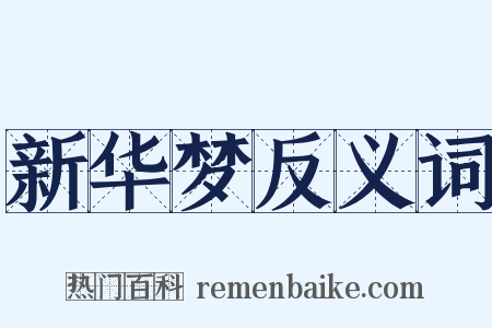 新华梦反义词是什么意思的图片